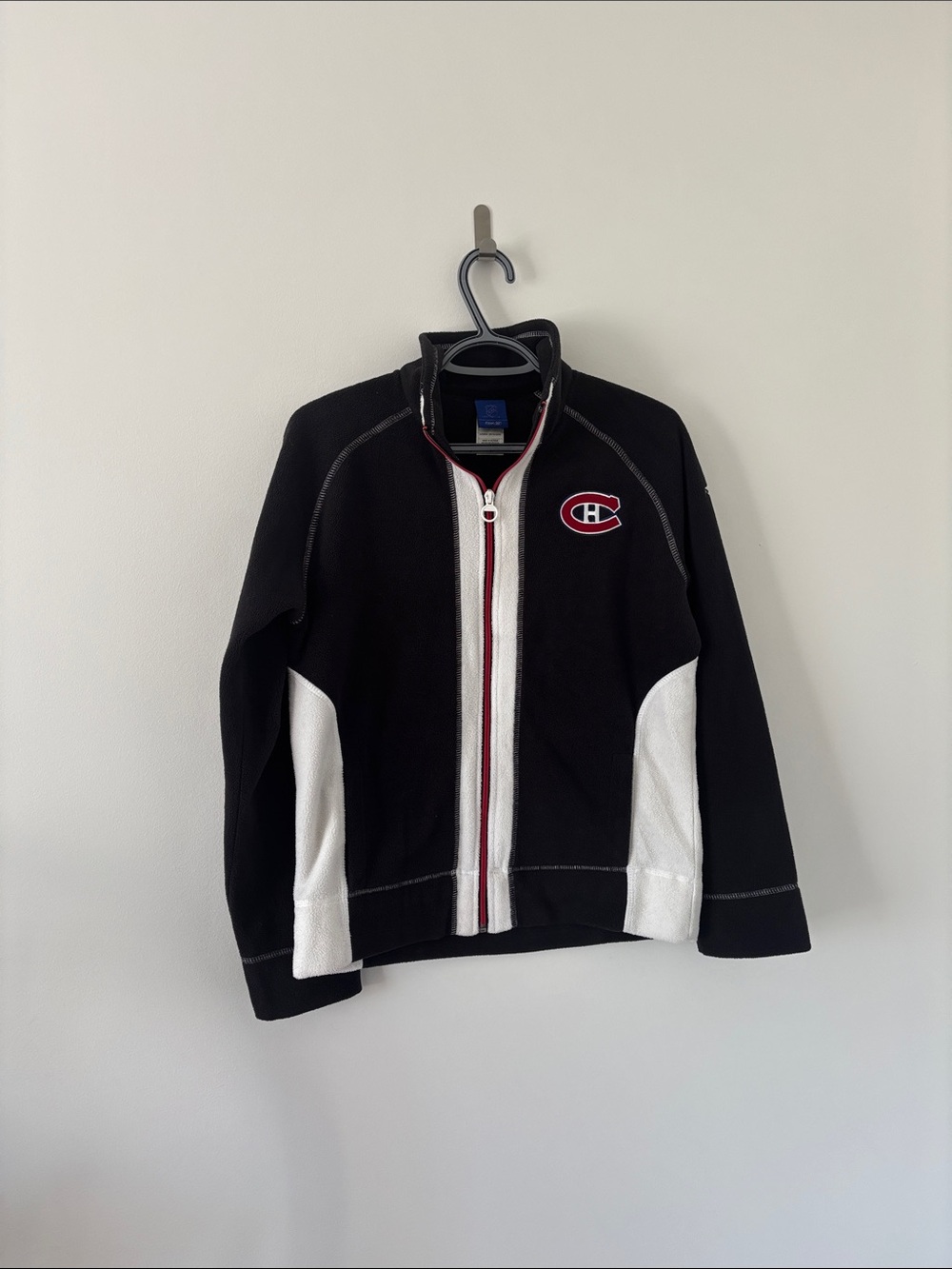 Vintage NHL Montreal Canadiens Black & White Zip Fleece Women’s size M